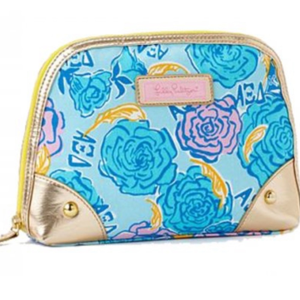 Lilly Pulitzer Sorority Alpha Xi Delta cosmetics/makeup bag